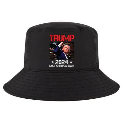 Trump Fist Pump Shot At Trump 2024 Trump Survives Rally Cool Comfort Performance Bucket Hat