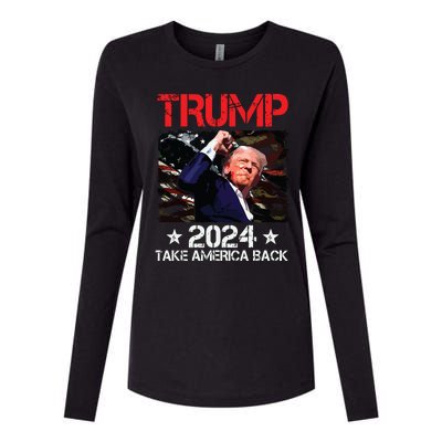 Trump Fist Pump Shot At Trump 2024 Trump Survives Rally Womens Cotton Relaxed Long Sleeve T-Shirt