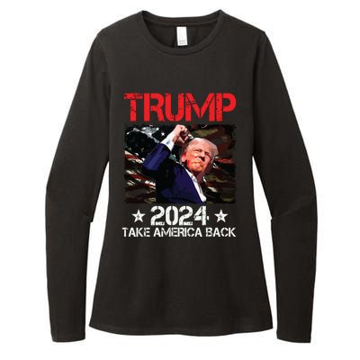 Trump Fist Pump Shot At Trump 2024 Trump Survives Rally Womens CVC Long Sleeve Shirt