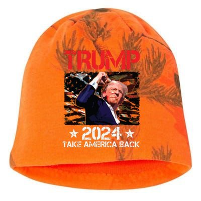 Trump Fist Pump Shot At Trump 2024 Trump Survives Rally Kati - Camo Knit Beanie