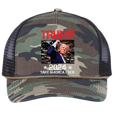 Trump Fist Pump Shot At Trump 2024 Trump Survives Rally Retro Rope Trucker Hat Cap