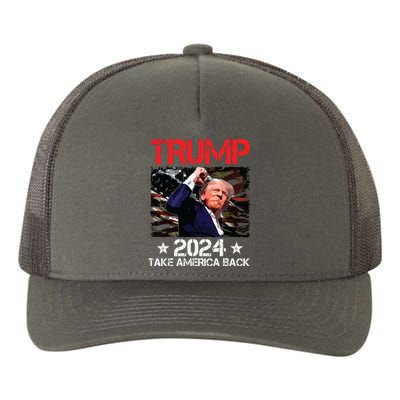 Trump Fist Pump Shot At Trump 2024 Trump Survives Rally Yupoong Adult 5-Panel Trucker Hat