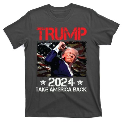 Trump Fist Pump Shot At Trump 2024 Trump Survives Rally T-Shirt