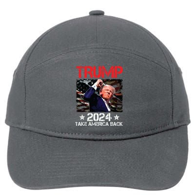 Trump Fist Pump Shot At Trump 2024 Trump Survives Rally 7-Panel Snapback Hat