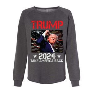 Trump Fist Pump Shot At Trump 2024 Trump Survives Rally Womens California Wash Sweatshirt