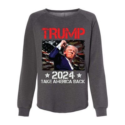 Trump Fist Pump Shot At Trump 2024 Trump Survives Rally Womens California Wash Sweatshirt