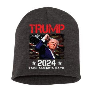 Trump Fist Pump Shot At Trump 2024 Trump Survives Rally Short Acrylic Beanie