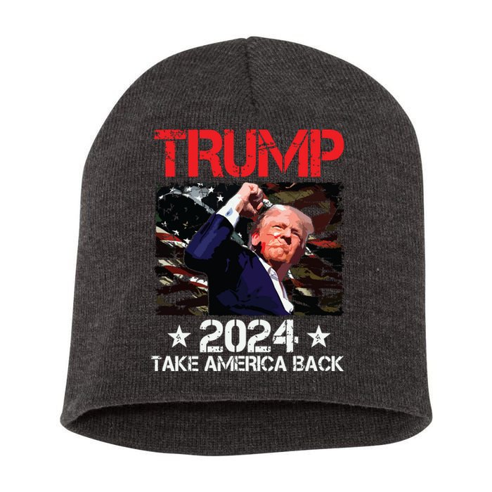 Trump Fist Pump Shot At Trump 2024 Trump Survives Rally Short Acrylic Beanie