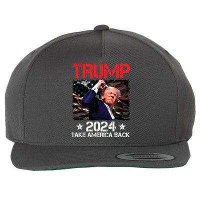 Trump Fist Pump Shot At Trump 2024 Trump Survives Rally Wool Snapback Cap