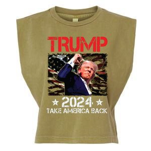 Trump Fist Pump Shot At Trump 2024 Trump Survives Rally Garment-Dyed Women's Muscle Tee