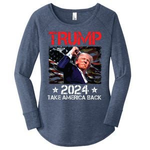 Trump Fist Pump Shot At Trump 2024 Trump Survives Rally Women's Perfect Tri Tunic Long Sleeve Shirt