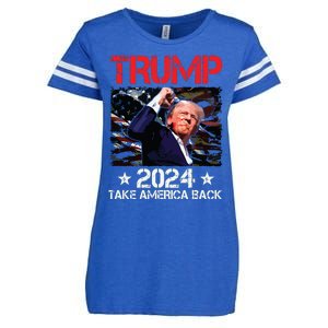 Trump Fist Pump Shot At Trump 2024 Trump Survives Rally Enza Ladies Jersey Football T-Shirt