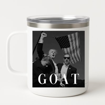 Trump Fist Pump Butler Rally Patriotic Goat Trump 12 oz Stainless Steel Tumbler Cup