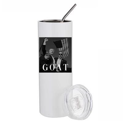 Trump Fist Pump Butler Rally Patriotic Goat Trump Stainless Steel Tumbler