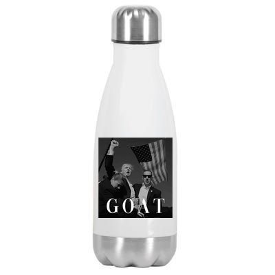 Trump Fist Pump Butler Rally Patriotic Goat Trump Stainless Steel Insulated Water Bottle