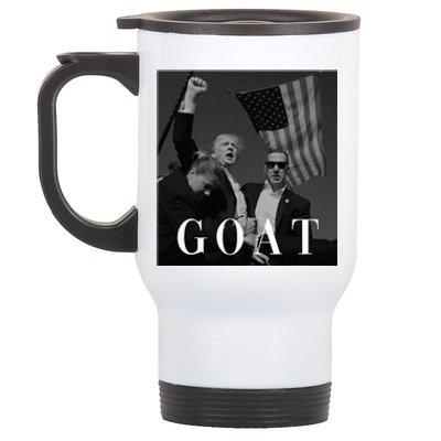 Trump Fist Pump Butler Rally Patriotic Goat Trump Stainless Steel Travel Mug