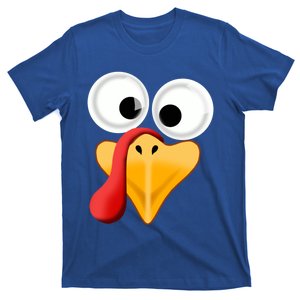 Turkey Face Pilgrim Thanksgiving Costume Gift T-Shirt