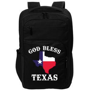 Texas Flag Patriotic Texan Pride God Bless Texas Impact Tech Backpack