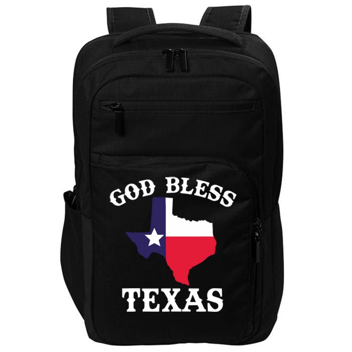 Texas Flag Patriotic Texan Pride God Bless Texas Impact Tech Backpack