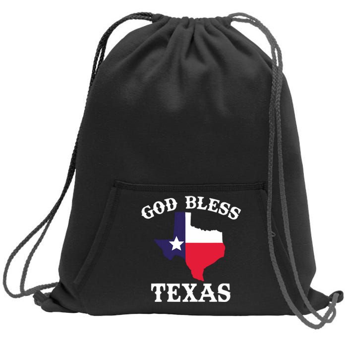 Texas Flag Patriotic Texan Pride God Bless Texas Sweatshirt Cinch Pack Bag