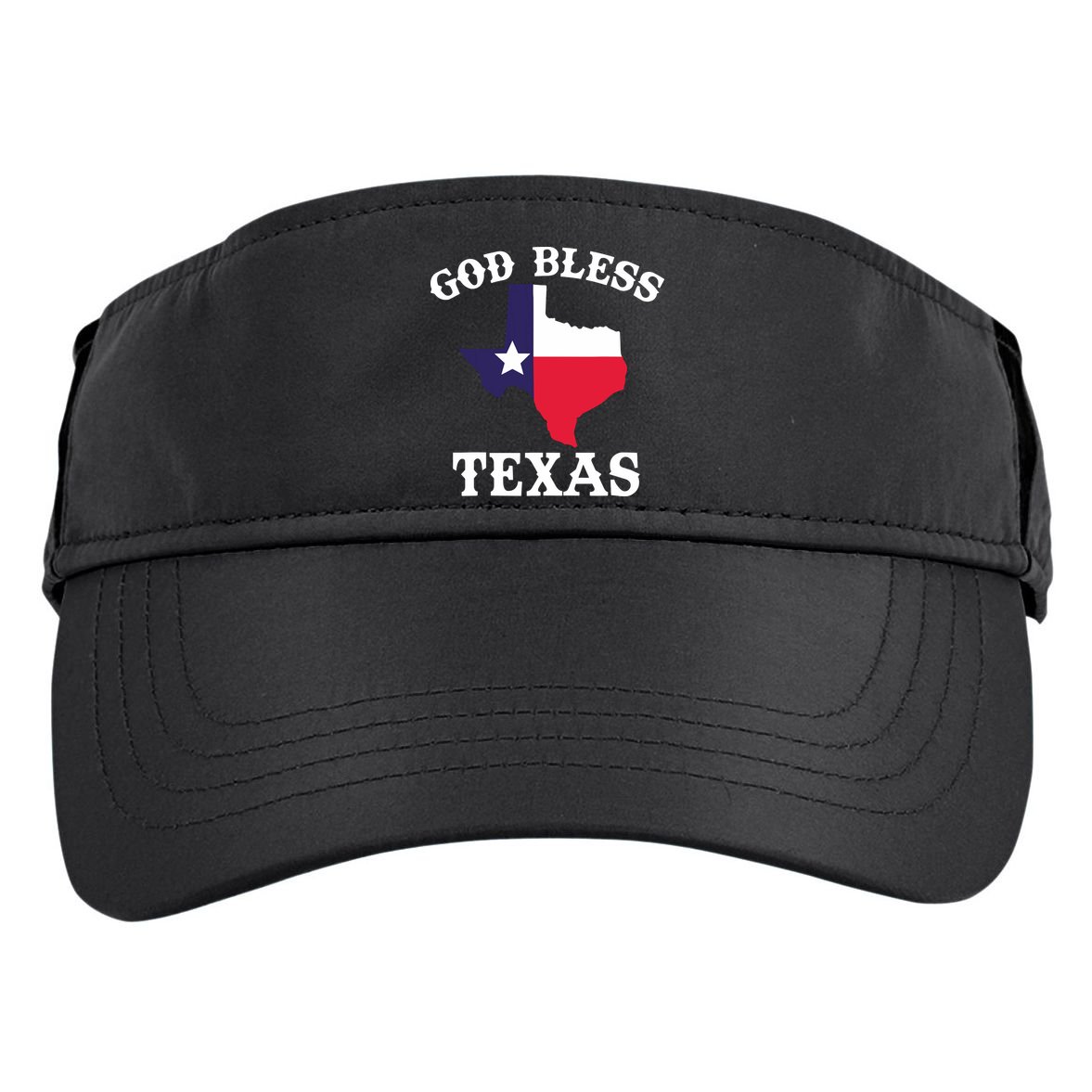 Texas Flag Patriotic Texan Pride God Bless Texas Adult Drive Performance Visor