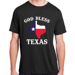 Texas Flag Patriotic Texan Pride God Bless Texas Adult ChromaSoft Performance T-Shirt