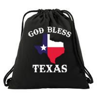 Texas Flag Patriotic Texan Pride God Bless Texas Drawstring Bag