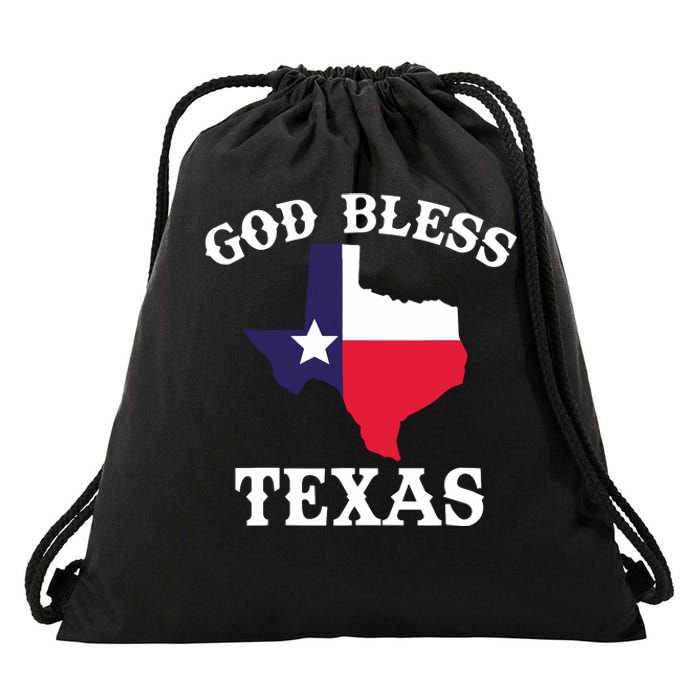 Texas Flag Patriotic Texan Pride God Bless Texas Drawstring Bag