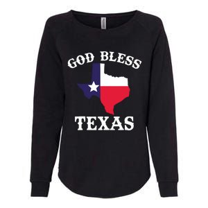 Texas Flag Patriotic Texan Pride God Bless Texas Womens California Wash Sweatshirt