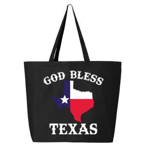 Texas Flag Patriotic Texan Pride God Bless Texas 25L Jumbo Tote