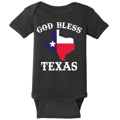 Texas Flag Patriotic Texan Pride God Bless Texas Baby Bodysuit