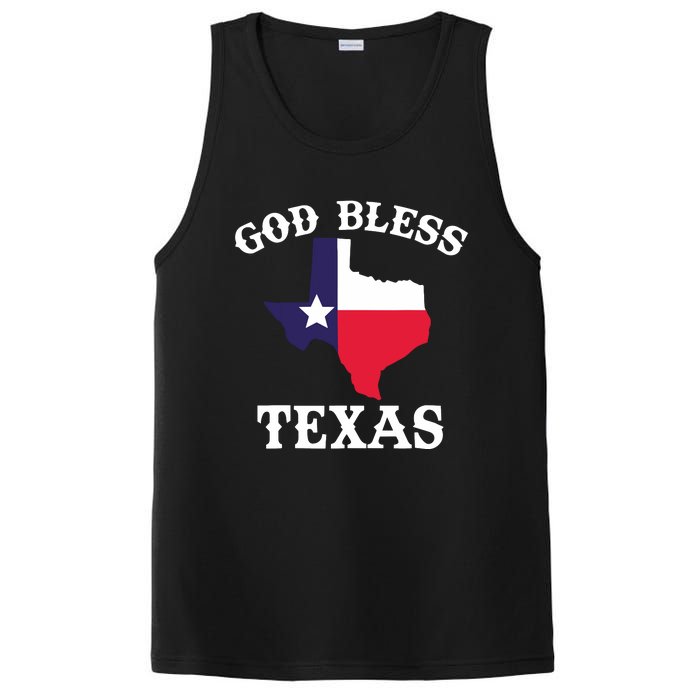 Texas Flag Patriotic Texan Pride God Bless Texas PosiCharge Competitor Tank