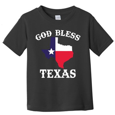 Texas Flag Patriotic Texan Pride God Bless Texas Toddler T-Shirt
