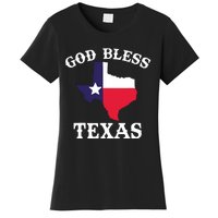 Texas Flag Patriotic Texan Pride God Bless Texas Women's T-Shirt