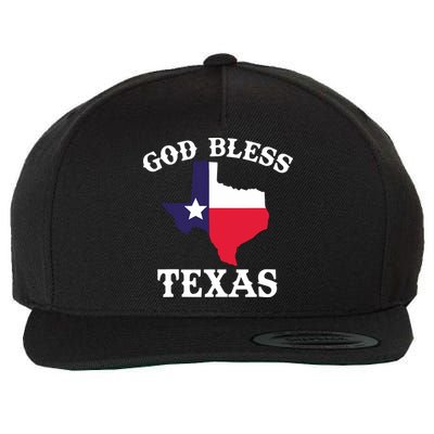 Texas Flag Patriotic Texan Pride God Bless Texas Wool Snapback Cap