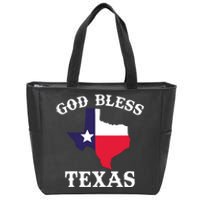 Texas Flag Patriotic Texan Pride God Bless Texas Zip Tote Bag