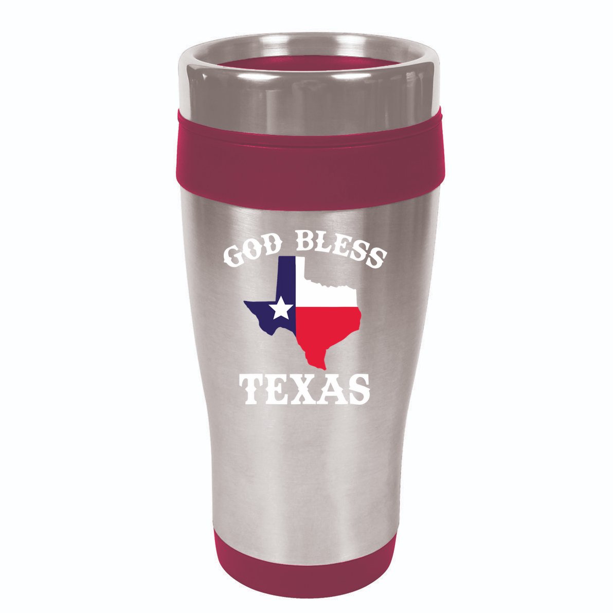 Texas Flag Patriotic Texan Pride God Bless Texas 16oz Travel Tumbler