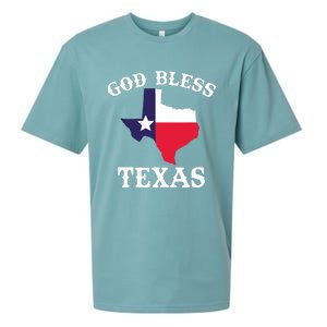 Texas Flag Patriotic Texan Pride God Bless Texas Sueded Cloud Jersey T-Shirt