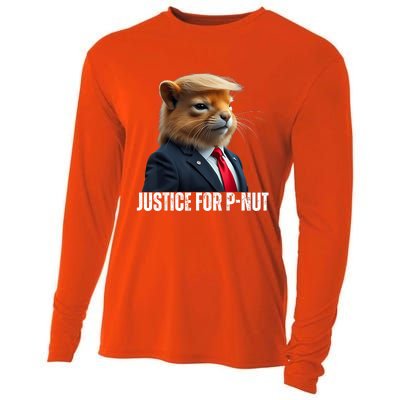 Trump For Pnut The Squirrel Justice For Peanut Trump Cooling Performance Long Sleeve Crew