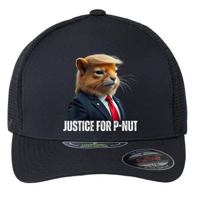 Trump For Pnut The Squirrel Justice For Peanut Trump Flexfit Unipanel Trucker Cap