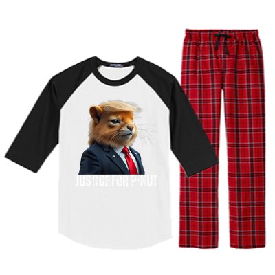 Trump For Pnut The Squirrel Justice For Peanut Trump Raglan Sleeve Pajama Set