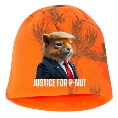 Trump For Pnut The Squirrel Justice For Peanut Trump Kati - Camo Knit Beanie