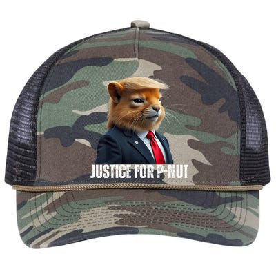 Trump For Pnut The Squirrel Justice For Peanut Trump Retro Rope Trucker Hat Cap