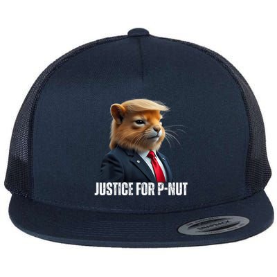 Trump For Pnut The Squirrel Justice For Peanut Trump Flat Bill Trucker Hat