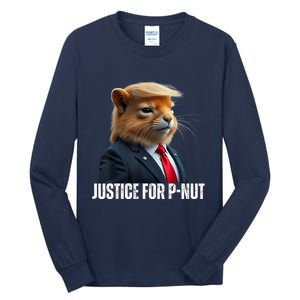 Trump For Pnut The Squirrel Justice For Peanut Trump Tall Long Sleeve T-Shirt