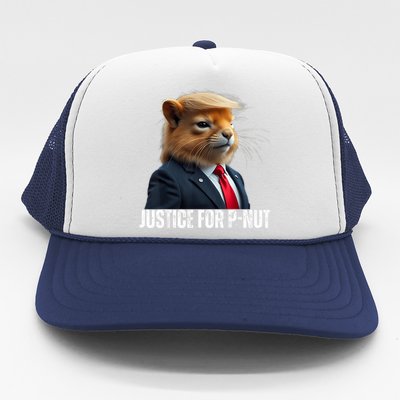 Trump For Pnut The Squirrel Justice For Peanut Trump Trucker Hat