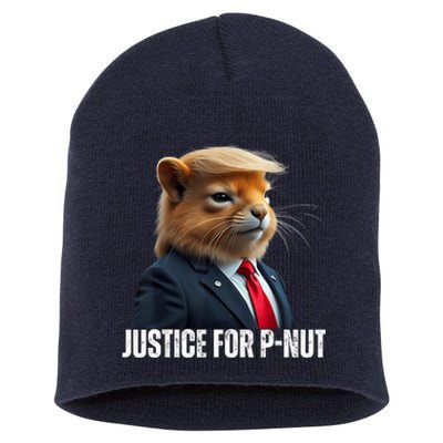 Trump For Pnut The Squirrel Justice For Peanut Trump Short Acrylic Beanie