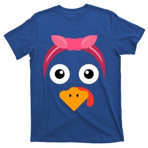 Turkey Face Pink Headband Running Pilgrim Trot Thanksgiving Gift T-Shirt