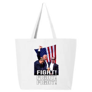 Trump Fist Pumped Fight Pray For Trump America Gift 25L Jumbo Tote