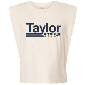 Taylor For President 2024 Taylor First Name Garment-Dyed Women's Muscle Tee